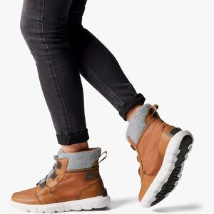 Sorel Women's Winter Boots Snow, Velvet Tan Blackened Brown